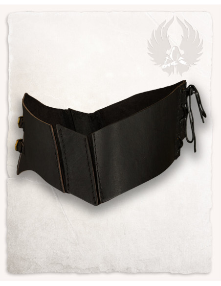 Corpetto in pelle medievale Talia - nero