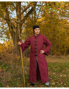 Veste Oberon per maghi e chierici in cotone - Bordeaux