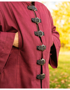 Veste Oberon per maghi e chierici in cotone - Bordeaux 2