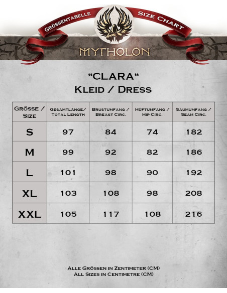 Sopravveste medievale Clara in blu