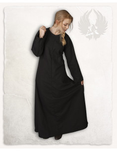 Tunica medievale nera modello Alina, in cotone 2