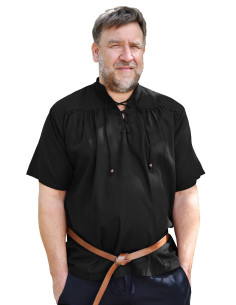 Camicia medievale uomo manica corta - nera