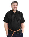 Camicia medievale uomo manica corta - nera