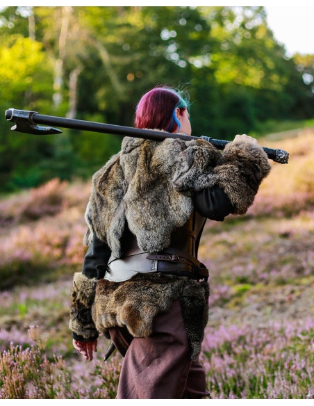 Bracciali vichinghi in pelliccia di...