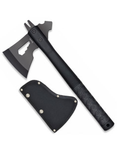 Ascia tattica nera Albainox con fodero in nylon