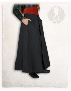 Sopragonna modello Brielle medievale - canvas nero/bordeaux