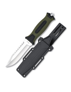 Coltello militare manico in ABS-Gomma con fodero rigido