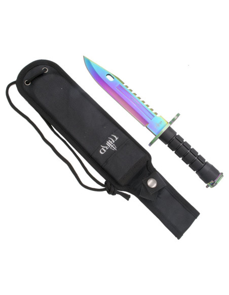 Terzo coltello tattico Mercenary Rainbow