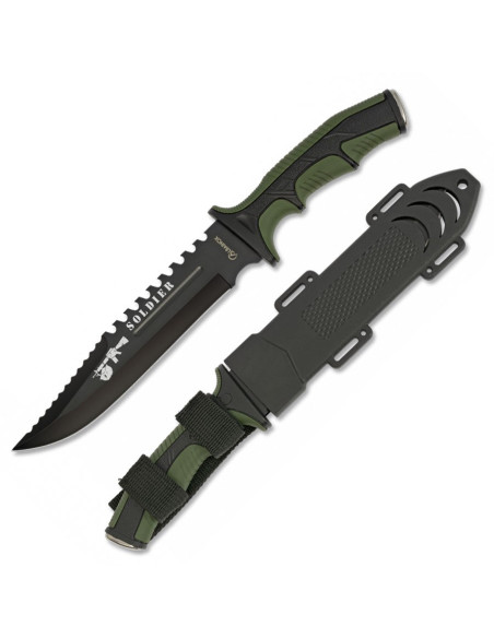 Coltello Soldier Green, manico in ABS
