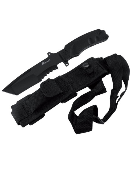 Terzo coltello tattico nero (25,5 cm.)