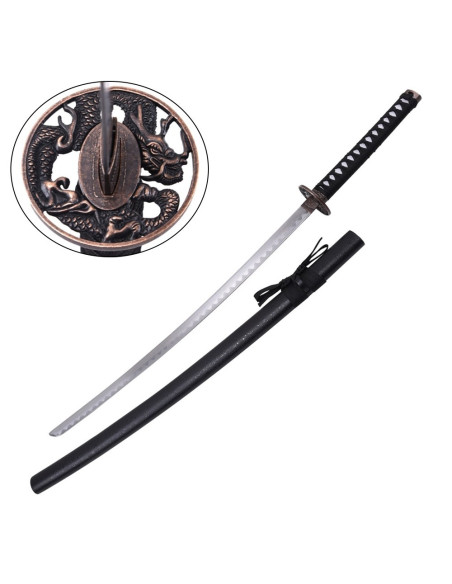 Tsuba drago katana ornamentale con...