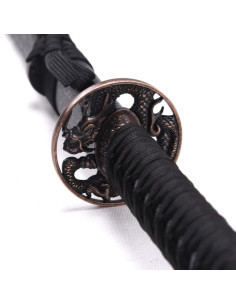 Tsuba drago katana ornamentale con fodero 2