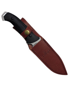 Coltello da caccia in raso con fodero in pelle 2