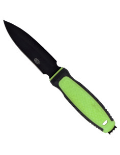 Coltello adventure a un taglio nero-verde SCK (23,5 cm.)