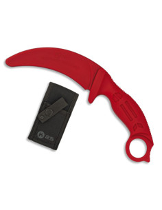 Coltello da allenamento K25 lama curva in rosso