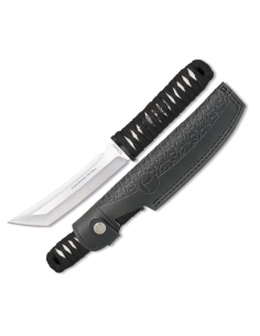 Coltello TOKISU con fodero in cuoio, lama 15 cm.