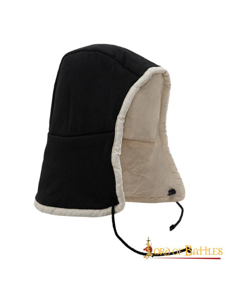 Crêpe medievale con lacci - nero