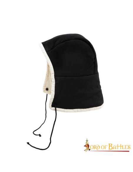 Crêpe medievale con lacci - nero