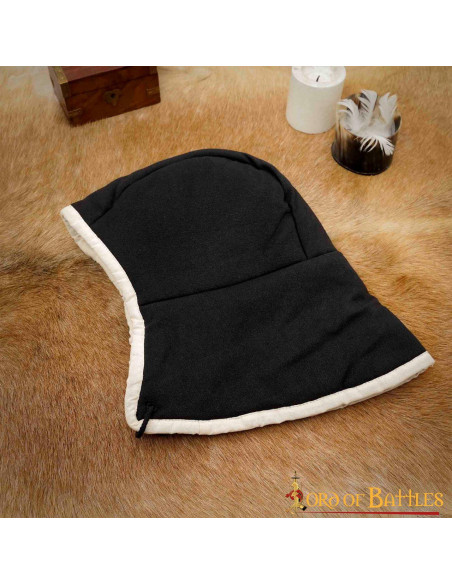 Crêpe medievale con lacci - nero