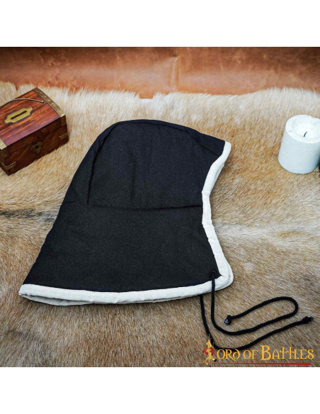 Crêpe medievale con lacci - nero