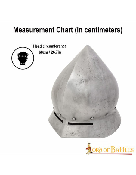 Elmo medievale, tipo teiera, finitura...