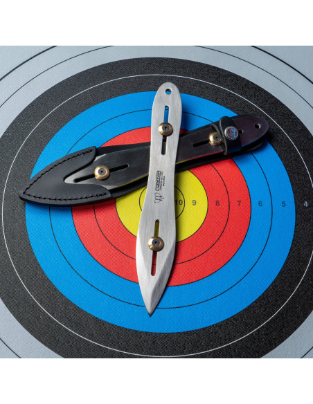 Coltello da lancio con contrappesi e fodero