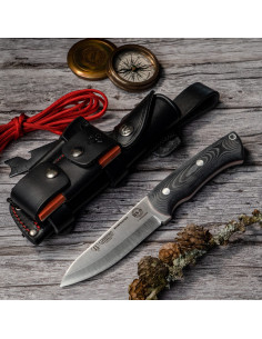 Coltello Bushcrafter manico micarta di Cudeman, COMPLETO