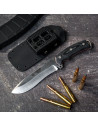Coltello da caccia Cadet Green Beret, micarta nera e kydex