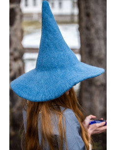 Cappello da strega modello Agata, colore azzurro
