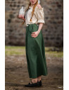 Gonna medievale modello Konstanze, cotone verde