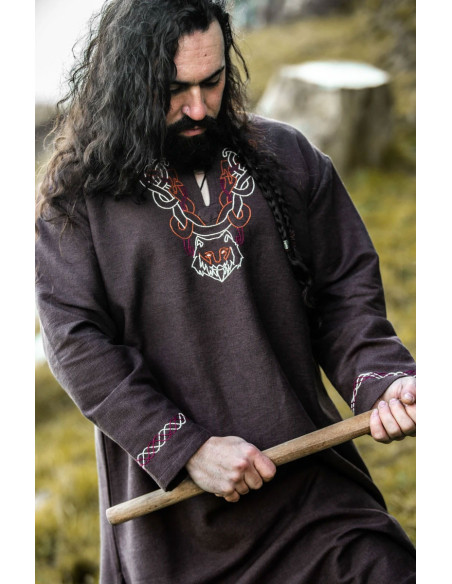 Tunica vichinga con ricamo Freki,...
