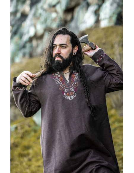 Tunica vichinga con ricamo Freki,...