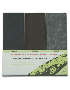 Set 3 pietre naturali per affilatura