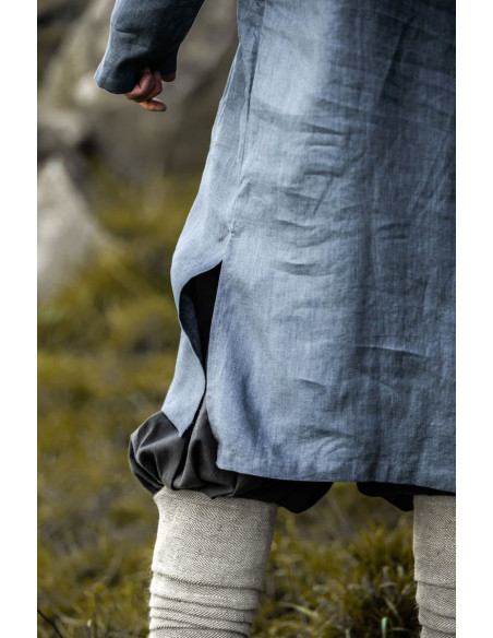 Tunica vichinga in lino Halvar grigia