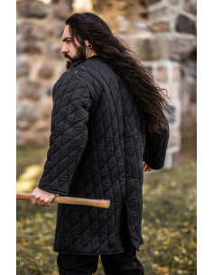 Gambeson medievale imbottito nero, Nils 2