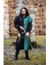 Tunica medievale bipartita Frojoerick, nero-verde