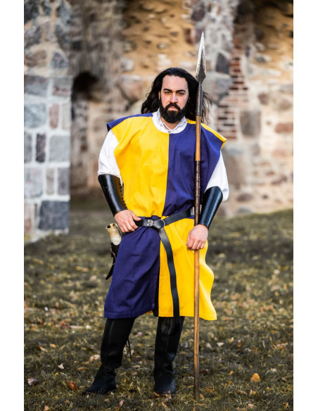 Scacchiera Tunica Medievale, giallo-blu