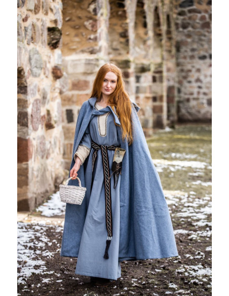 Mantello medievale con cappuccio...