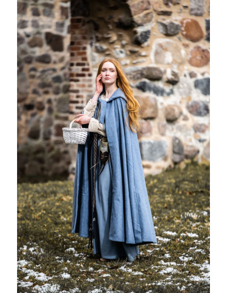 Mantello medievale con cappuccio...