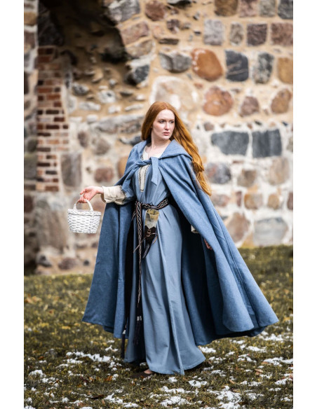 Mantello medievale con cappuccio...