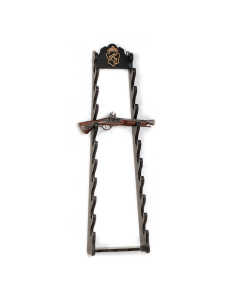 Espositore da parete per 10 pistole o katane (117x29 cm.)