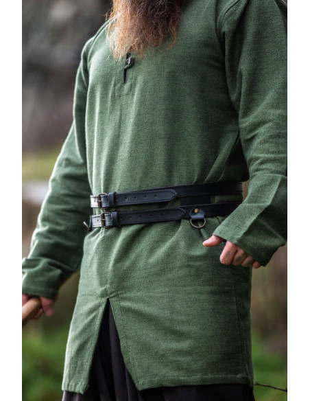 Cintura vichinga doppia in pelle...