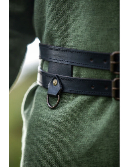 Cintura vichinga doppia in pelle...