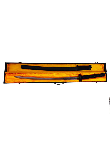 Katana decorativa nera saya con...