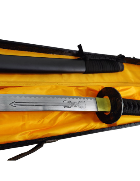 Katana decorativa nera saya con...