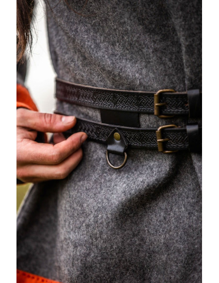 Cintura Axel Viking Double in pelle,...