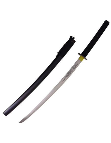 Katana decorativa nera saya con...