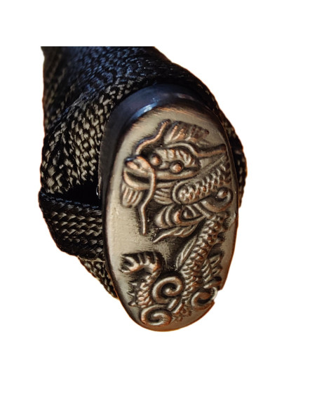 Katana decorativa nera saya con...