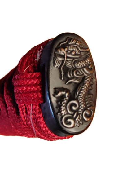 Katana decorativa rossa con scatola...