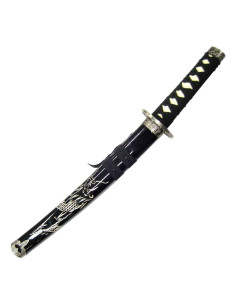 Tanto decorativo Drago saya nero (54 cm.) 2